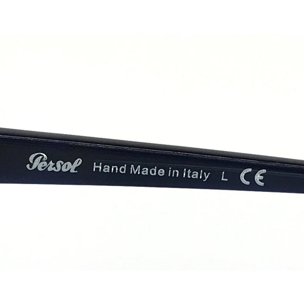 Persol Sunglasses 3135-S 181/31 Polished Blue Rectangle Frames with Green Lenses